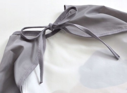 Fartuszek śliniak ochronny z rękawami i odpinaną kieszonką do BLW rozszerzania diety 