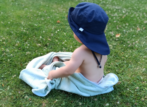 Okrycie kąpielowe ręcznik do kąpieli z kapturkiem 100% bawełna chłonny dla niemowlaków i dzieci