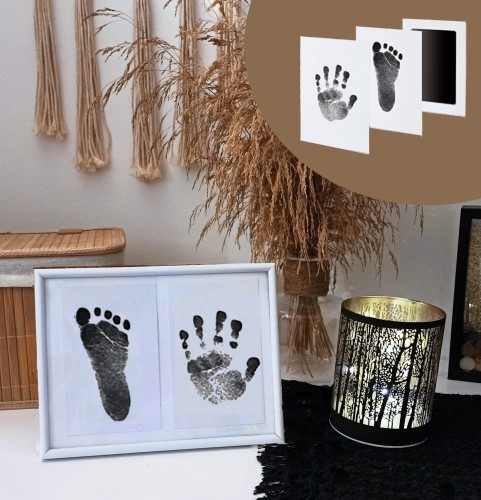 Odcisk rączki stópki dla dziecka zestaw pamiątkowy do odcisków dla niemowląt