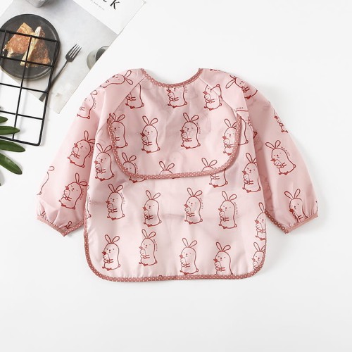 Fartuszek śliniak ochronny z kieszonką i rękawami do BLW