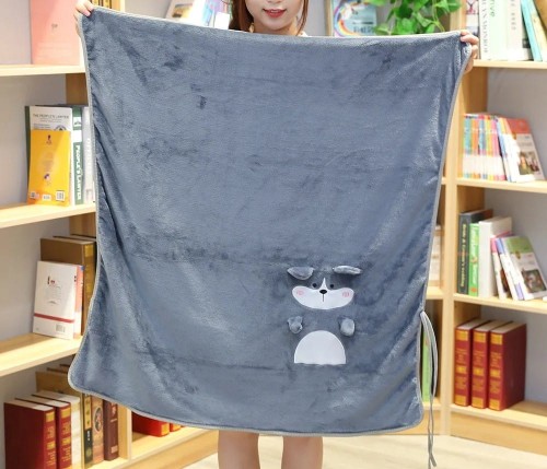 Kocyk koc polarowy otulacz maskotka dla dziecka 