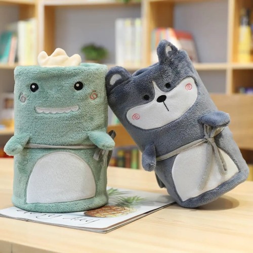 Kocyk koc polarowy otulacz maskotka dla dziecka 