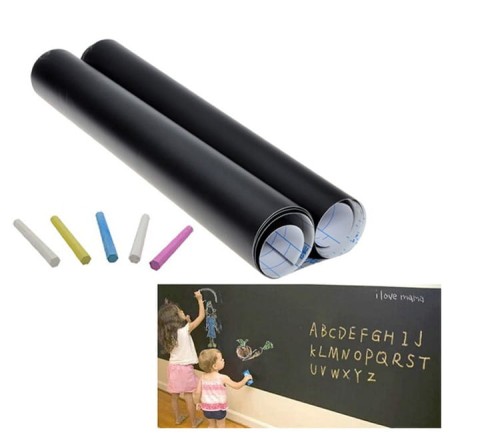 Tablica kredowa samoprzylepna tapeta 45 x 200 cm kreda