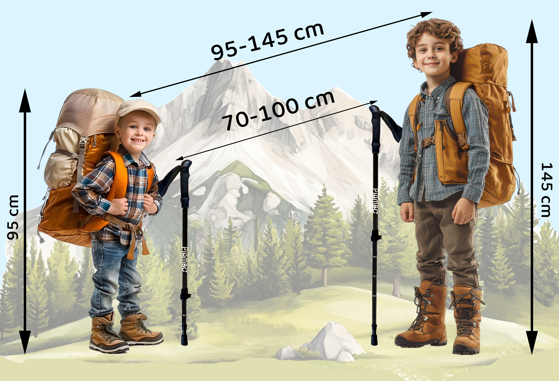 Kijki trekkingowe do chodzenia Piambo